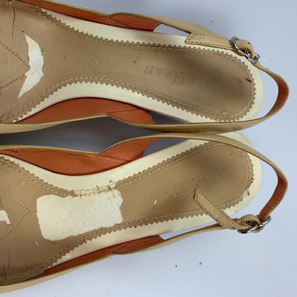 Cole Haan 8 US B Women Heels Kitten Shoes Beige D1 - Picture 8 of 9